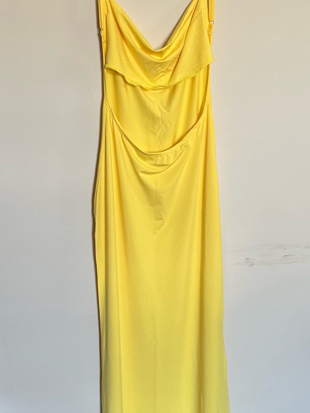 Yellow Cowl Neck Slip Dress - Women - Picture 2 of 2
